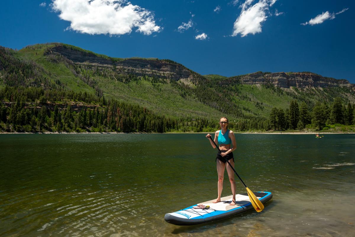 Stand Up Paddleboarding (SUP) at Haviland Lake During Spring