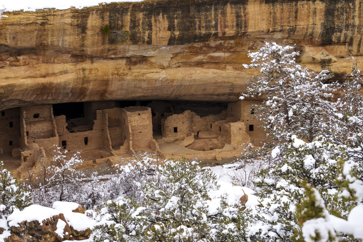 Spruce Tree House at Mesa Verde National Park During Winter