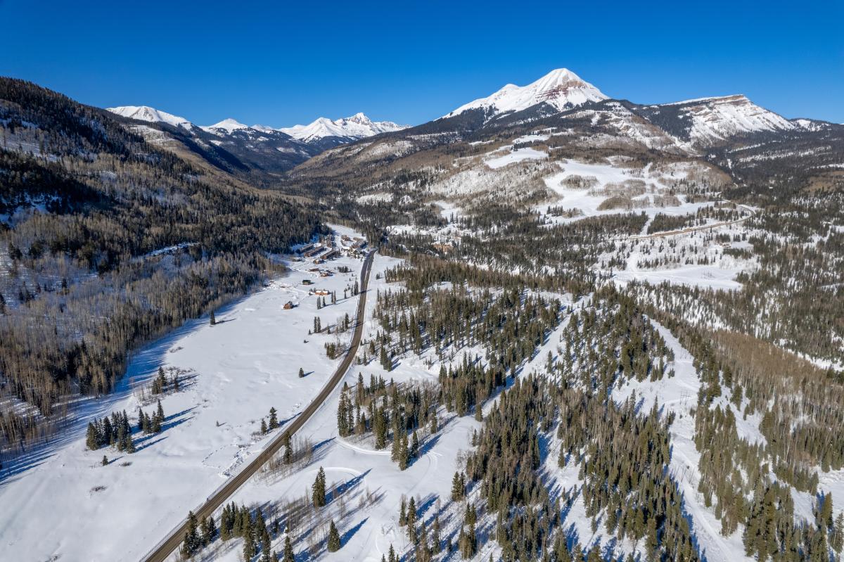 Needle Mountains During the Winter by Drone