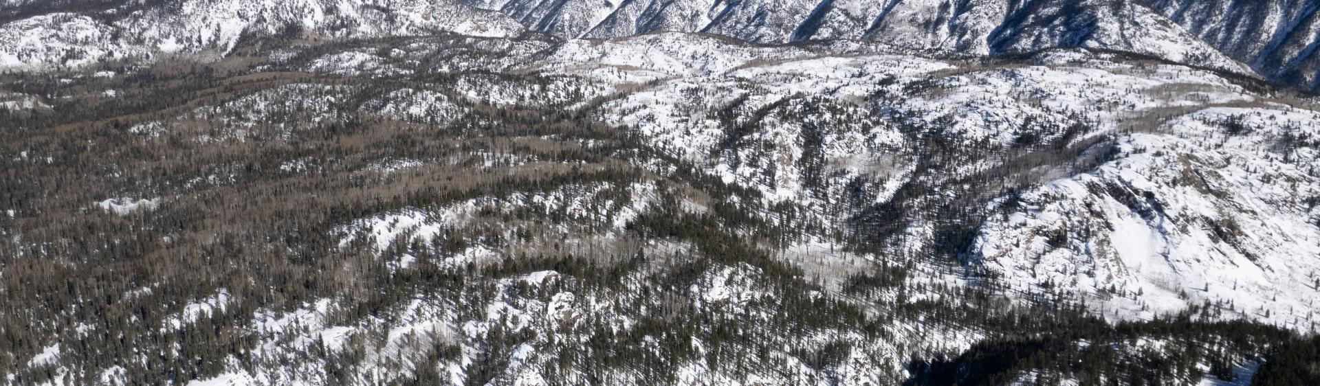 West Needle Mountains During the Winter by Drone