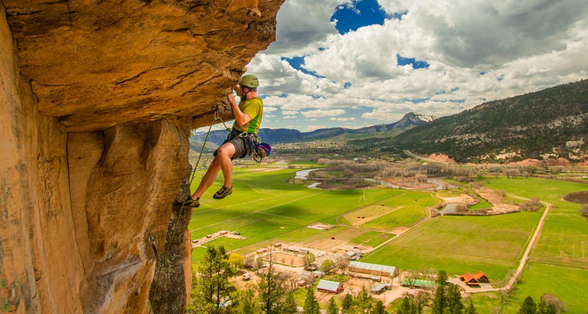 Rock Climbing At East Animas Overlook During Summer