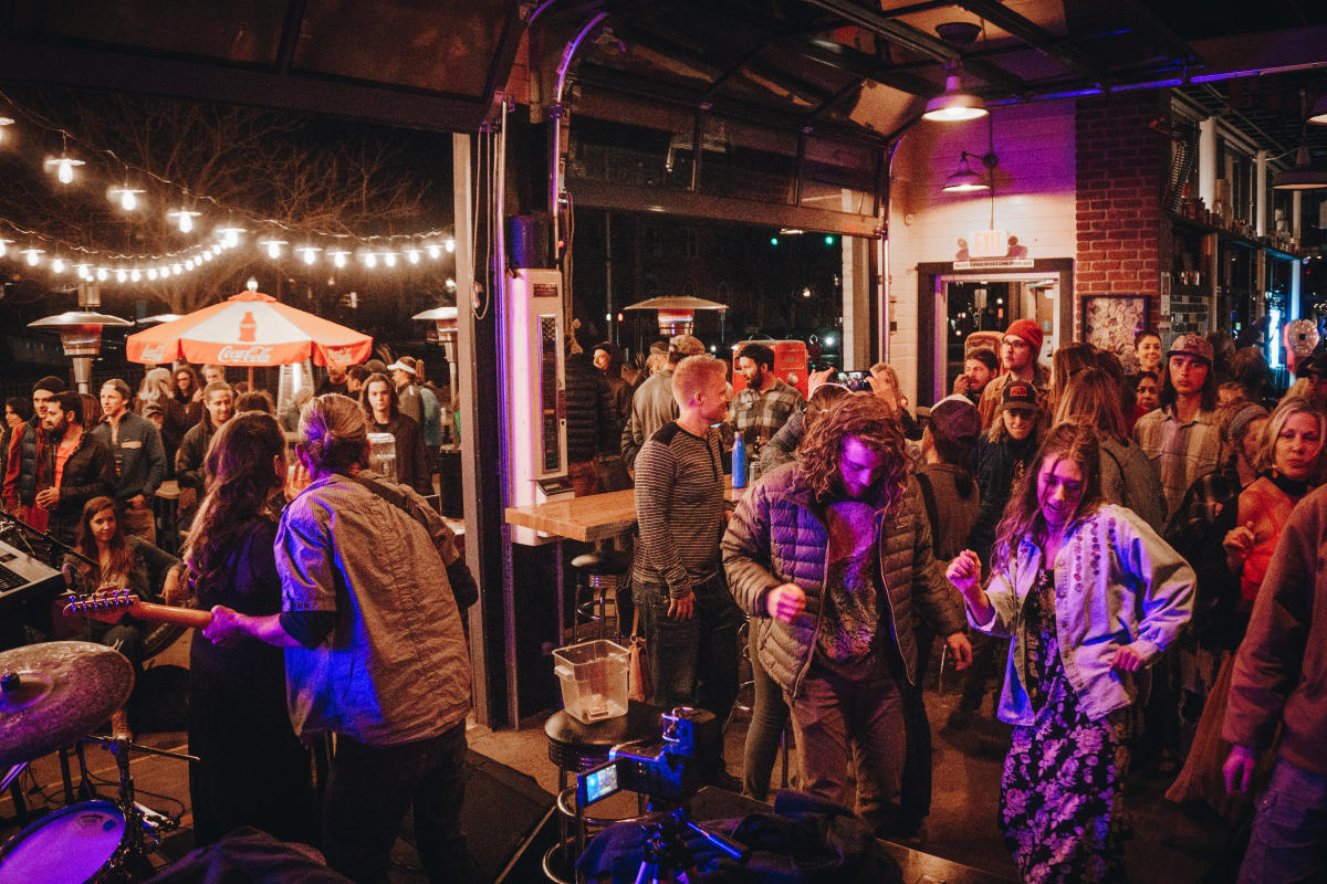 Dancing at 11th Street Station in Durango, CO