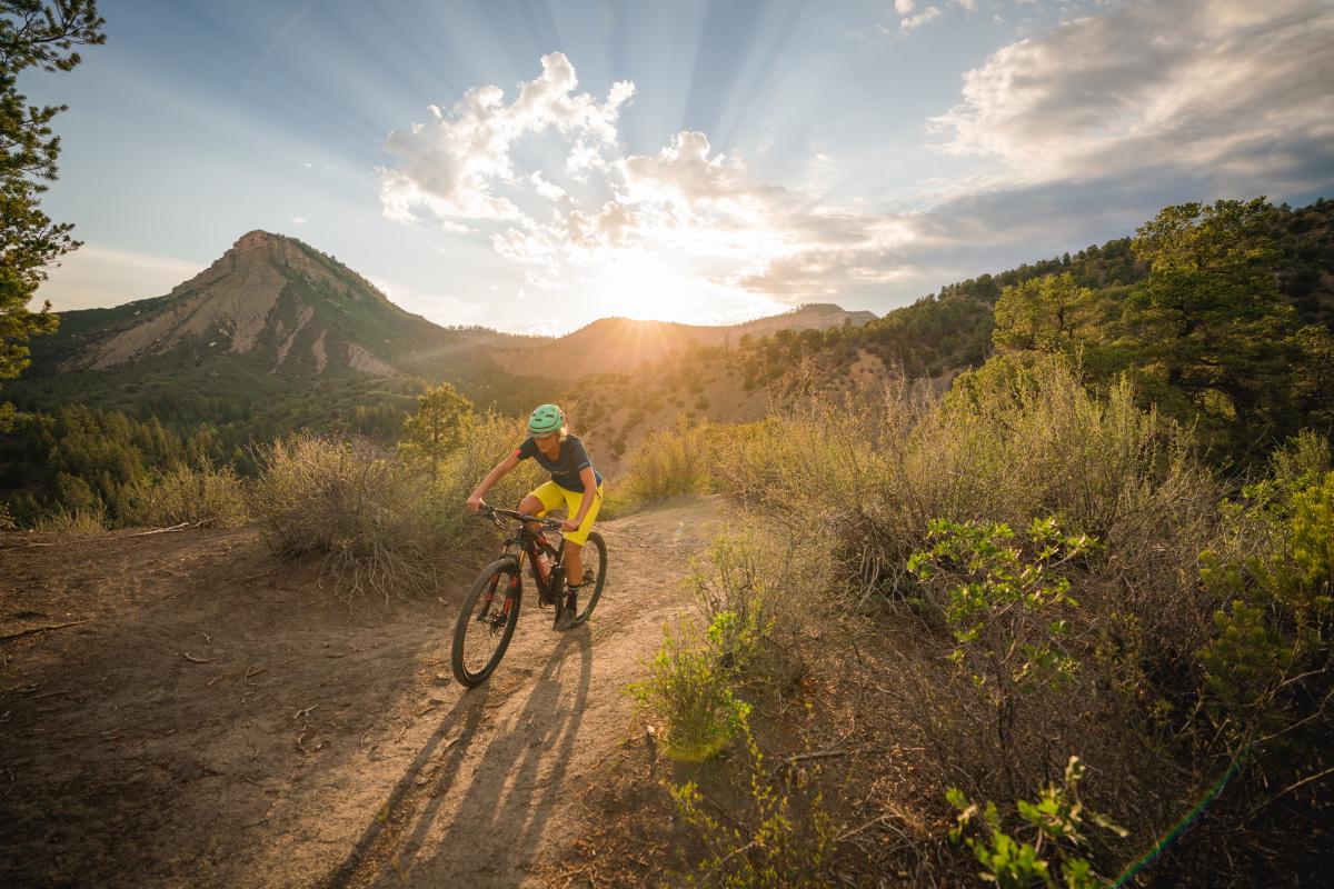 Mountain Biking at Sunset