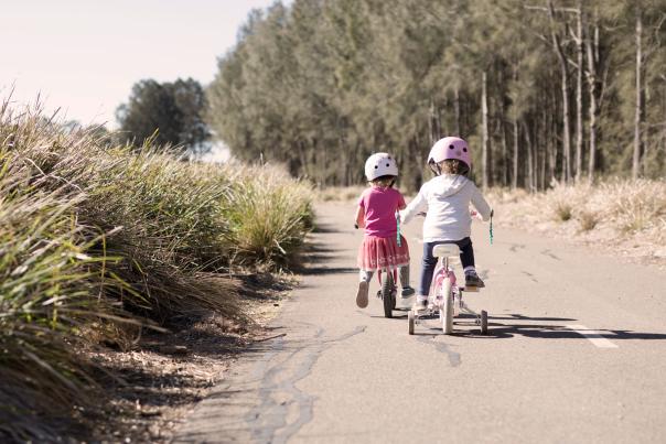 Biking with Children on Animas River Trail in Durango, CO