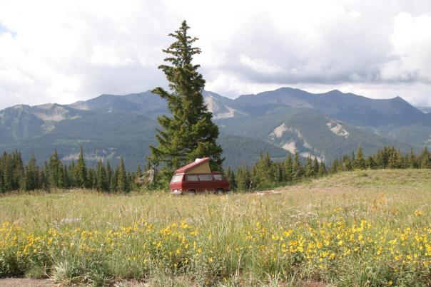 Camper Van in La Plata Mountains, Durango, CO