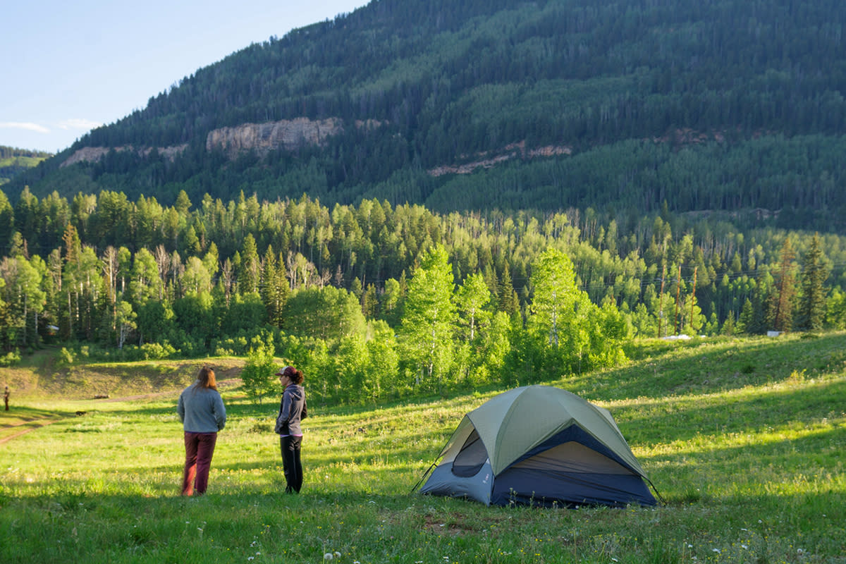 Camping on Old Lime Creek Road During Summer