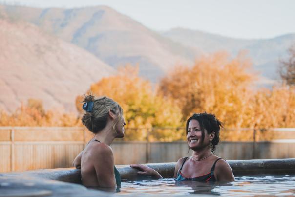 Relaxing at the Durango Hot Springs