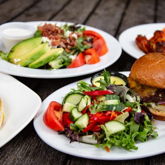 Starters, salads, burgers, and more