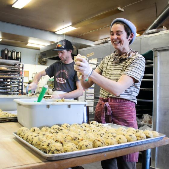 making cookies