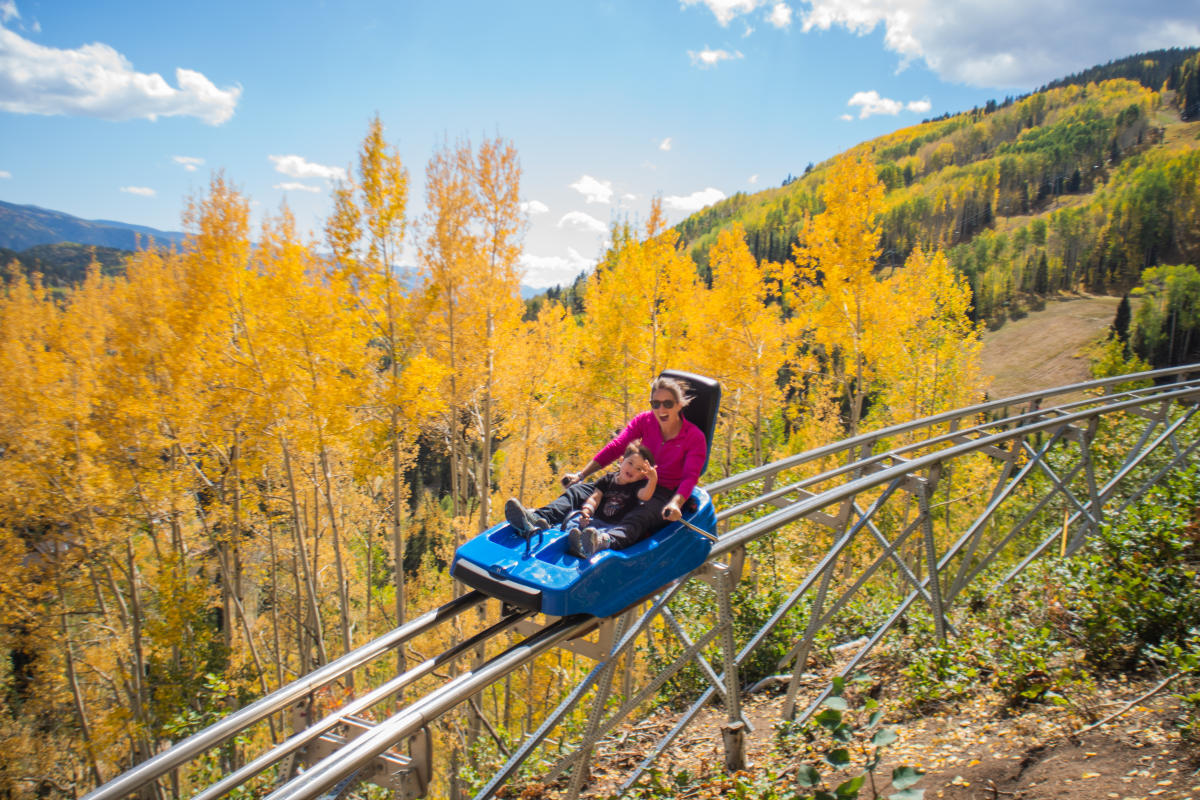 Inferno Mountain Coaster at Purgatory Resort in Fall