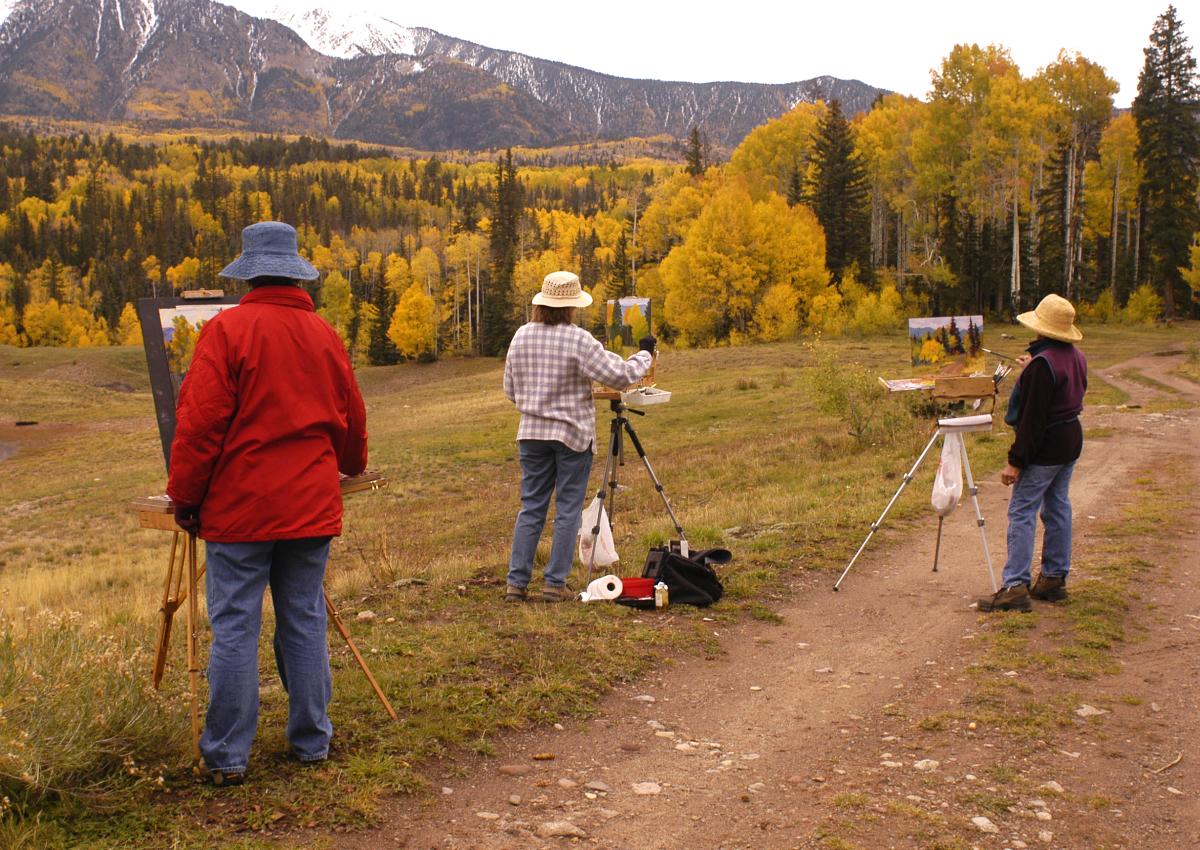 Painting Lime Creek Road Outside Durango