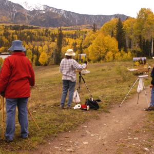 Painting Lime Creek Road Outside Durango