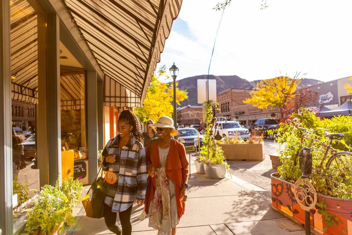 Window shopping in downtown Durango