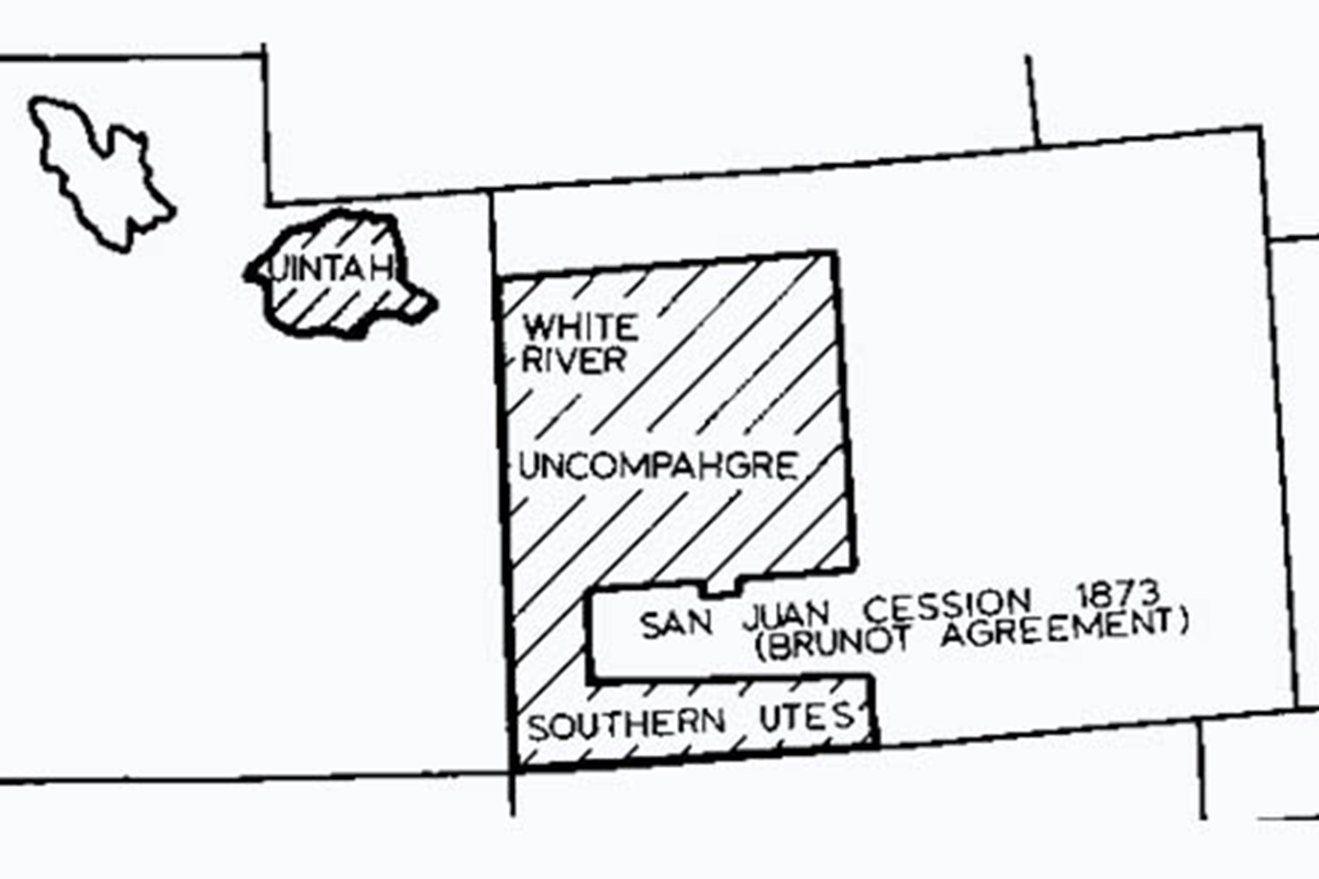 1873 Map of Southwest Colorado